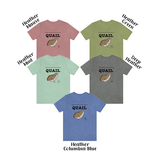 Introverted but willing to discuss QUAIL tee - Image 2