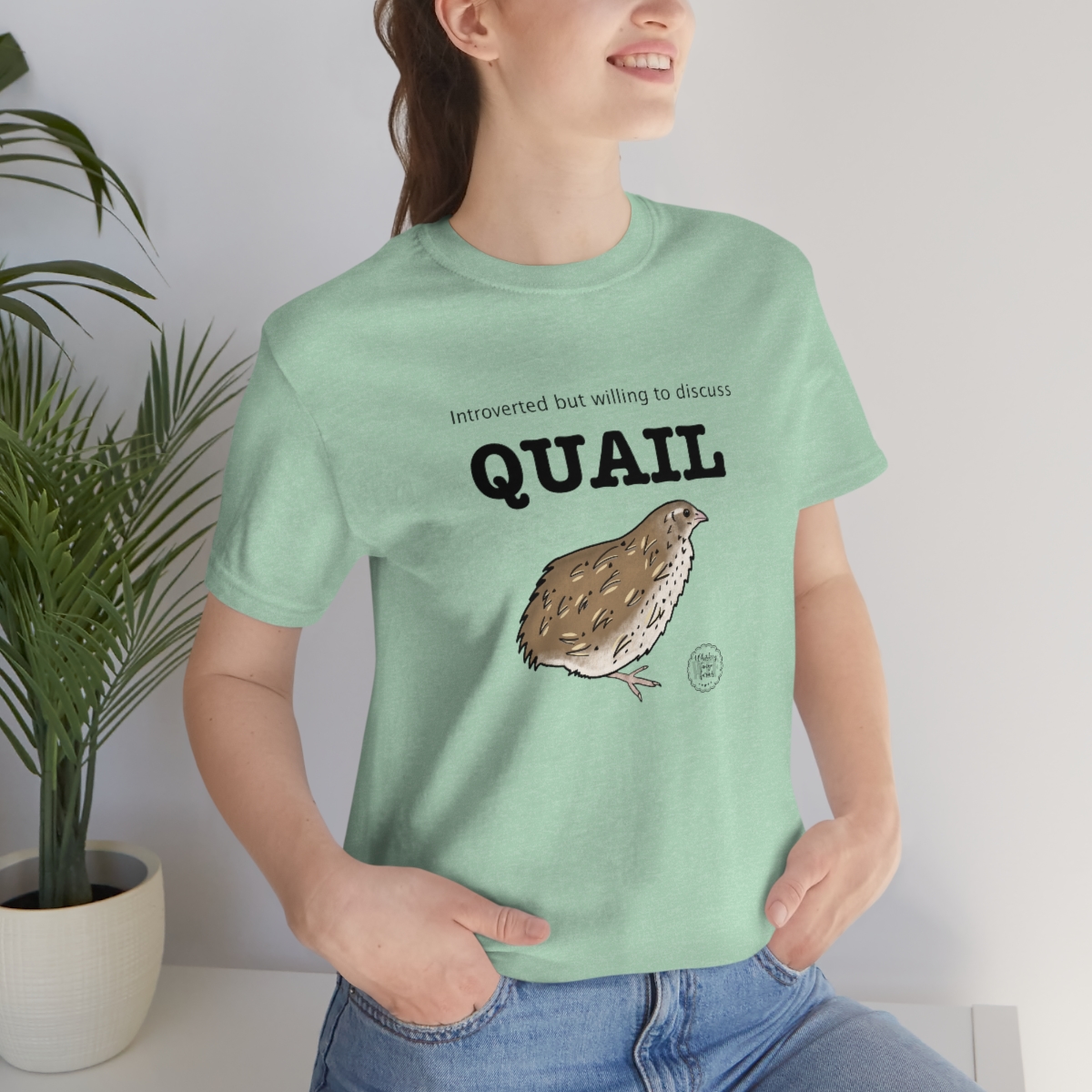 Introverted but willing to discuss QUAIL tee - Image 3